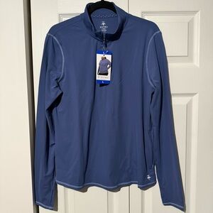 Soybu Women’s Long Sleeve 1/4 Zip Active Top, Blue, Size L